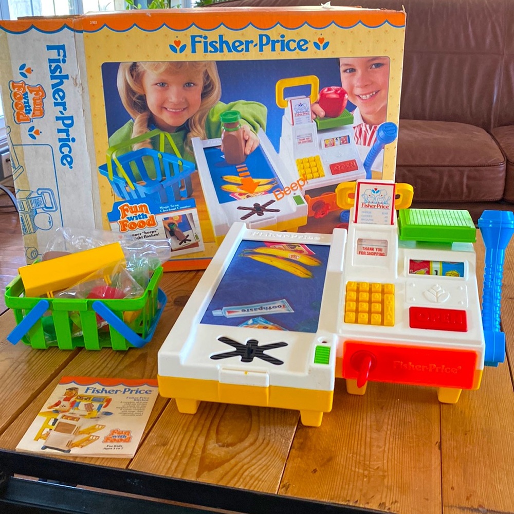 Vintage Fisher Price Magic Scan Checkout Counter